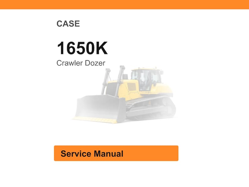 Case 1650K bandschaktare servicemanual PDF | Verkstadsreparation | Direktnedladdning bild 1