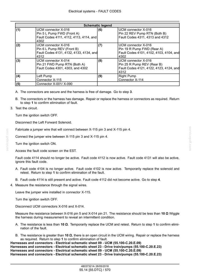 May include: A detailed schematic of electrical systems and fault codes, including connector diagrams and troubleshooting steps. The document provides instructions for diagnosing and repairing issues related to vehicle components.