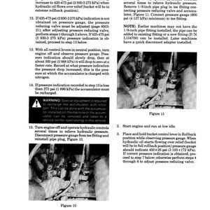 Puede incluir: P&aacute;gina de un manual t&eacute;cnico con instrucciones para ajustar una v&aacute;lvula reductora de presi&oacute;n. La p&aacute;gina incluye diagramas, advertencias y procedimientos paso a paso para el mantenimiento de la maquinaria. El texto est&aacute; en negro sobre fondo blanco.