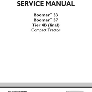 New Holland Boomer 33 och 37 Tier 4B (slutlig) Kompakttraktor Service- och reparationshandbok | Direkt PDF-nedladdning | Marknad: Nordamerika bild 3