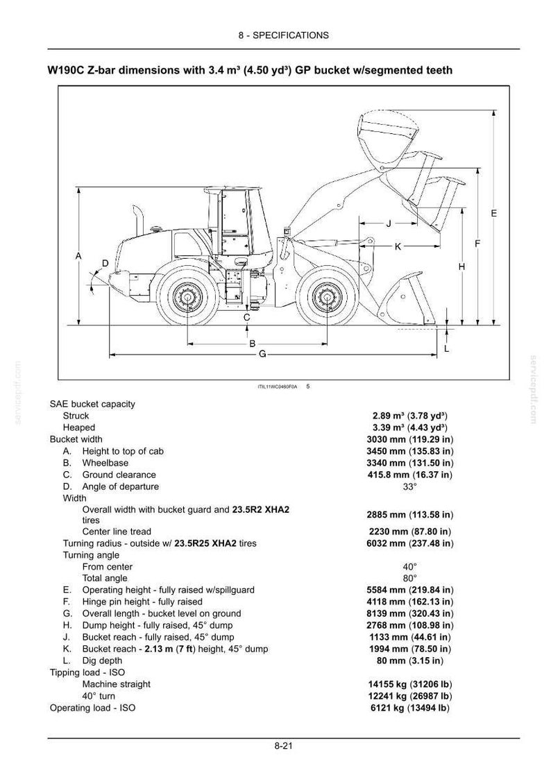 New Holland W190C, W230C Tier 4 Wheel Loader Operator Owners Operation Manual | Instant PDF Download image 10