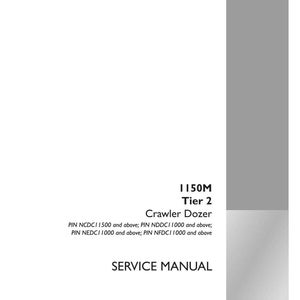 May include: A white service manual for a 1150M Tier 2 Crawler Dozer. The cover includes the text "SERVICE MANUAL" and the Case Construction logo. Part number 47907867, 2nd edition English, October 2015.