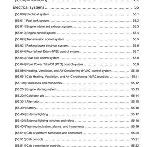 May include: Page from a manual detailing vehicle electrical systems and cab climate control. Sections include heating, air conditioning, fuel tank, engine control, and lighting. The document is dated 07/12/2015.