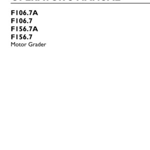 New Holland F106.7a, F106.7, F156.7A, F156.7 Motor-Grader-Operator Besitzer Bedienungsanleitung | Sofort Pdf Download Bild 3