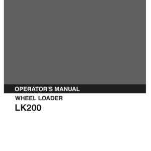 Kobelco LK200 Wheel Loader Operator Owners Operation Manual | Instant PDF Download image 2