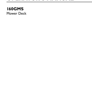 May include: An operator's manual for a 160GMS mower deck. The white cover features black text reading ORIGINAL INSTRUCTIONS, OPERATOR'S MANUAL, 160GMS Mower Deck, part number 51410112, 1st edition English, December 2017, and the New Holland Agriculture logo.