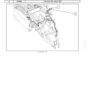 May include: Diagram of electrical systems, harnesses, and connectors. The image shows a detailed view of the left-hand side marker lights (MLS). Includes connector numbers X-433A and X-434A.