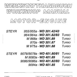 Steyr M968, M975 Tractor Service Repair Workshop Manual Service Manual | Instant PDF Download image 5