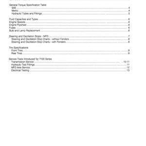 Puede incluir: Una p&aacute;gina blanca con el t&iacute;tulo "&Iacute;NDICE" y una lista de temas como "Factores de conversi&oacute;n", "Velocidades del motor" y "Pruebas el&eacute;ctricas". El documento est&aacute; etiquetado como "1001-2" e "Impreso en EE. UU.".