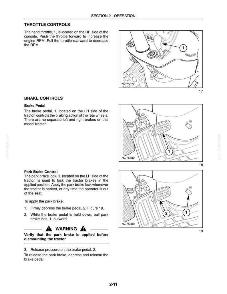 New Holland T1010, T1030, 230GM Tractor Operator Owners Operation Manual | Instant Pdf Download image 5