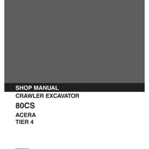Kobelco 80CS Acera Tier 4 Crawler Excavator Service Repair Workshop Manual | Instant PDF Download image 3