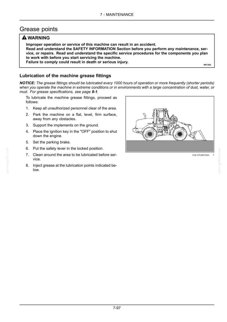 New Holland W130 Z-bar, W130 Tc, W130 Torque converter Wheel Loader Operator Owners Operation Manual | Instant Pdf Download image 10