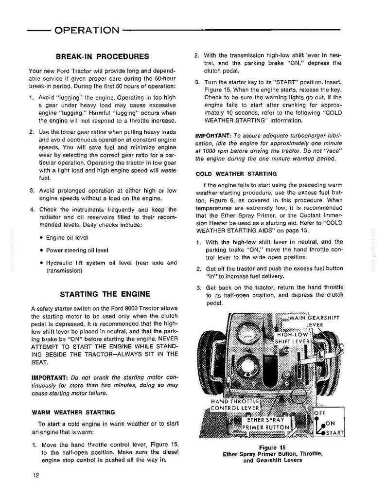 Ford 9000 Tractor Operator Owners Operation Manual | Instant PDF Download image 5