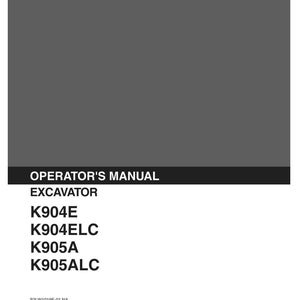 Kobelco K904e, K904elc, K905A, K905ALC Excavator Operator Owners Operation Manual | Instant PDF Download 画像 2