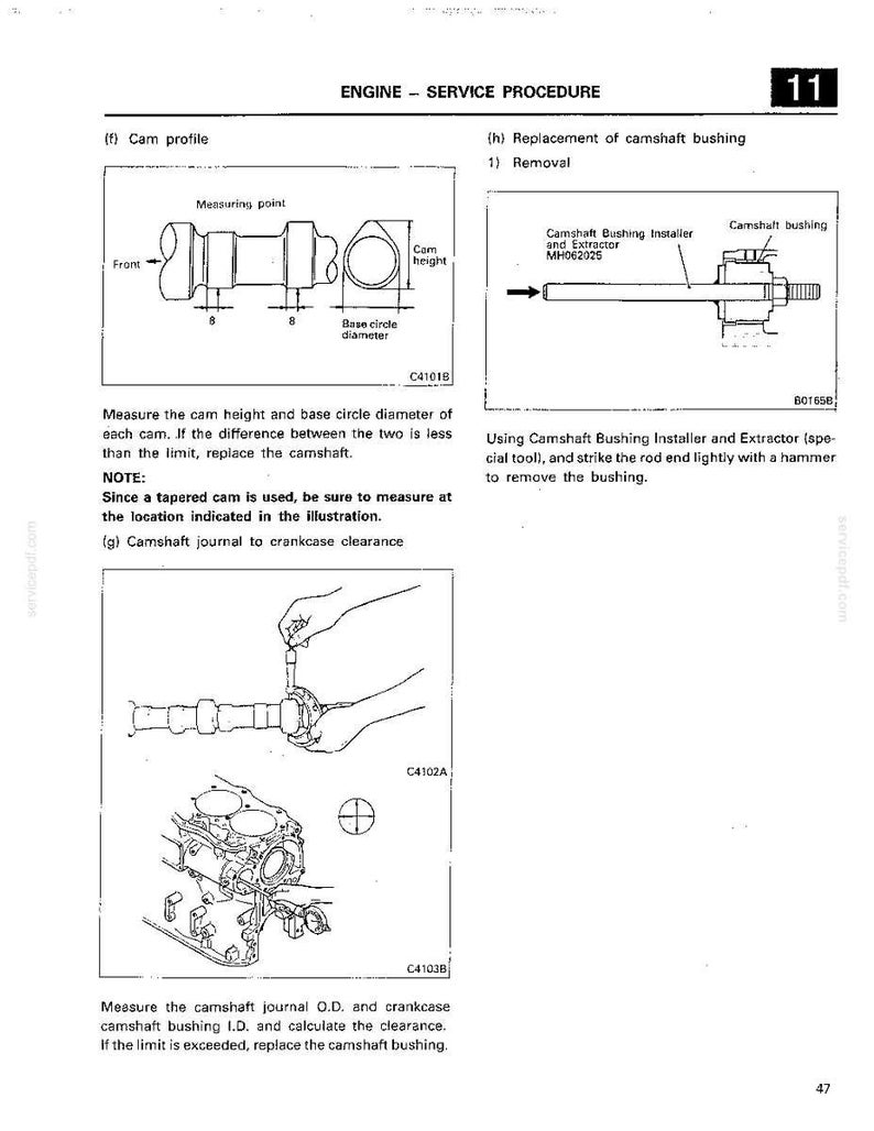 Mitsubishi 6d14, 6d14t, 6d15, 6d15-T, 6D16, 6D16-T Industrial Diesel Engine Service Repair Workshop Manual | Instant PDF Download image 4