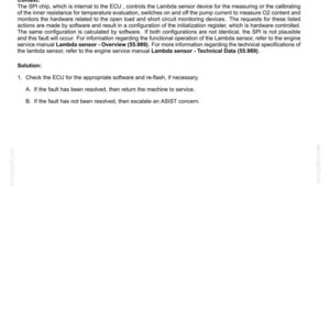 May include: A document titled "Electrical systems - FAULT CODES" with text detailing a Lambda sensor fault. The text includes context, a solution, and technical specifications for the sensor.