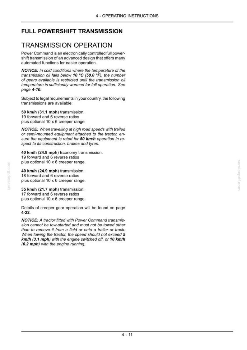 Gebruikershandleiding New Holland T7.220, T7.235, T7.250, T7.260 Power Command-tractorbestuurder | Directe pdf-download afbeelding 6