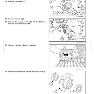 May include: Diagram of product feeding components, including an auger, bearings, and retaining rings. The image is a technical illustration with labels and arrows pointing to various parts. The diagram is in black and white.
