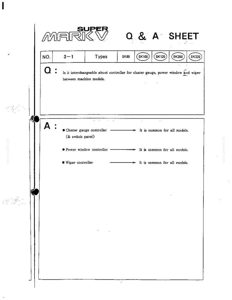 Kobelco Sk60v, Sk100v, Sk100lv, Sk120v, Sk120lcv, Sk200v, SK200LCV, SK220V, SK220LCV Super Mark V Excavator Service Repair Workshop Manual image 7