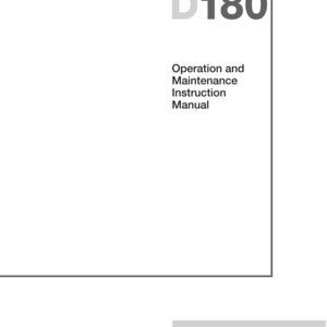 K&ouml;nnte beinhalten: Ein wei&szlig;es Handbuch-Cover mit dem New Holland Logo und dem Text New Holland D180 Operation and Maintenance Instruction Manual. In der unteren rechten Ecke befindet sich das New Holland Logo mit dem Text Proven Performance in Schwarz.