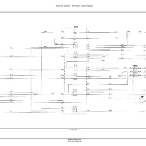 May include: A technical diagram of electrical systems, harnesses, and connectors. The diagram is in black and white, featuring lines, boxes, and text labels. The document includes the text "Electrical systems - Harnesses and connectors."