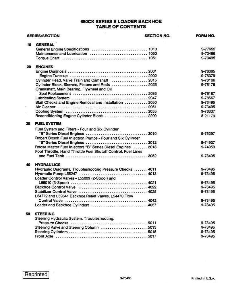 Manual de servicio de la retroexcavadora Case 680 CK Series E en formato PDF / Reparación en taller / Descarga instantánea imagen 2