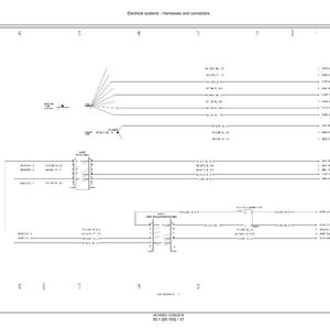 May include: A black and white technical diagram showing electrical systems, harnesses, and connectors. The diagram includes lines, labels, and component details. The title "Electrical systems - Harnesses and connectors" is displayed at the top.