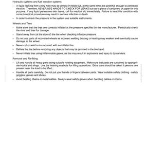 May include: A technical document page titled INTRODUCTION containing safety guidelines for machine start-up, hydraulic systems, fuel injection, wheels, tires, and removal and re-fitting of parts, with the document number 84291967A dated 16/03/2010 at the bottom.