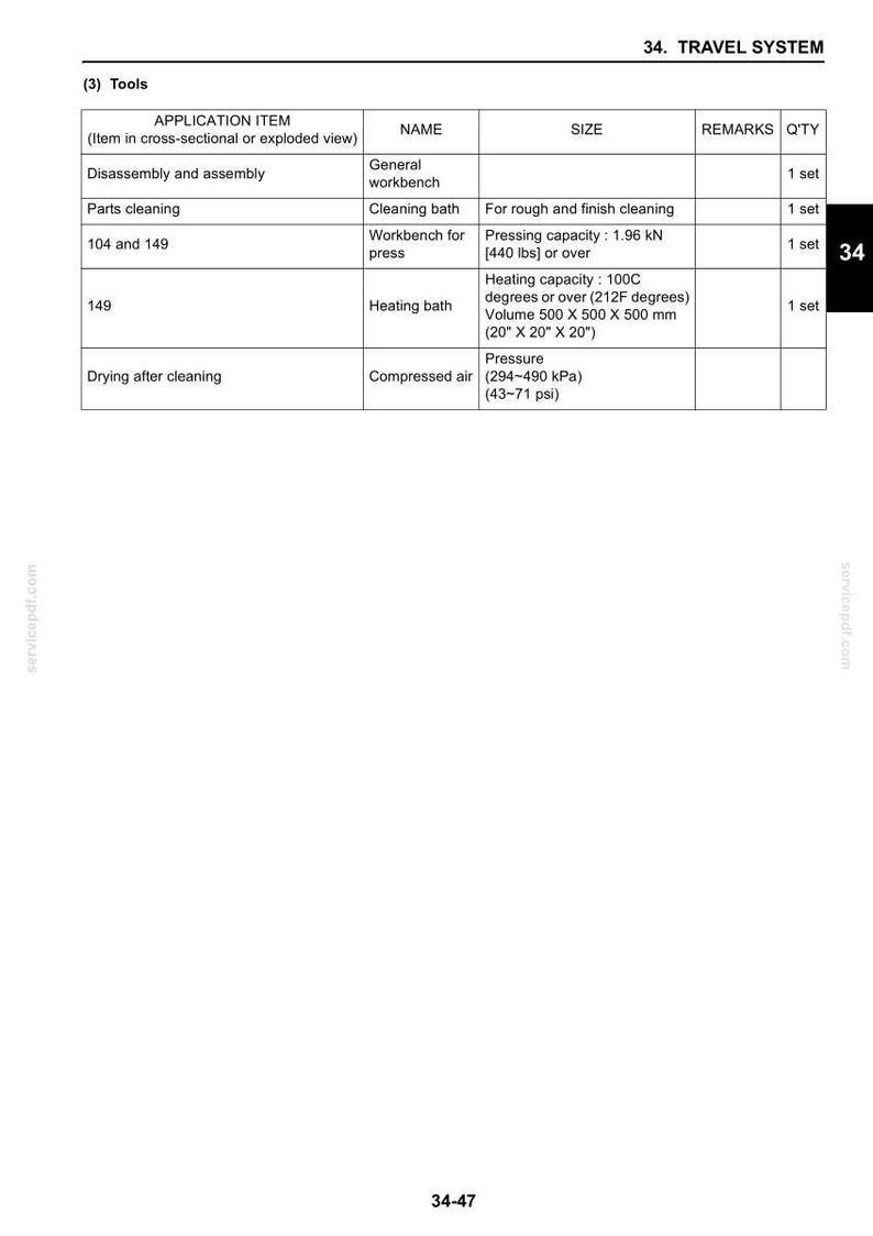 Manual de servicio y reparación para la excavadora hidráulica Kobelco SK50SR-5 / Descarga instantánea en PDF imagen 7