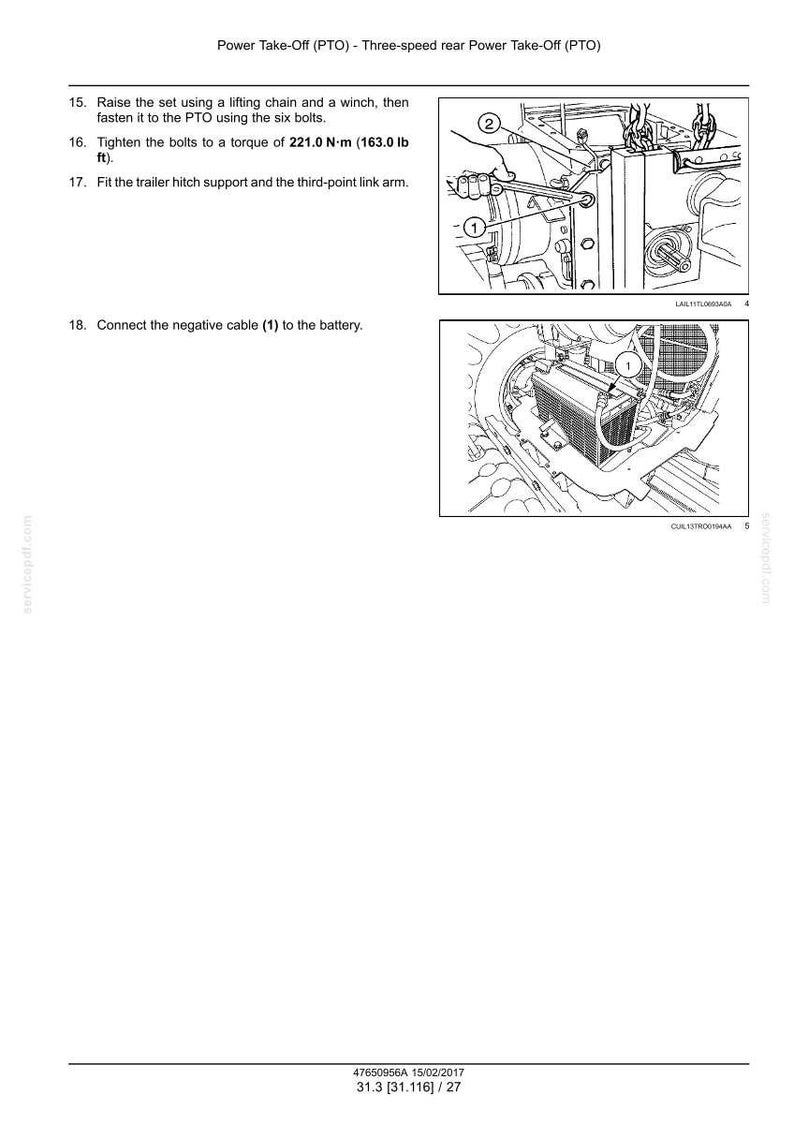 Case Farmall 80, 95 Power shuttle 12x12 traktor Service och reparation Verkstadsmanual PDF | Direkt PDF-nedladdning bild 6