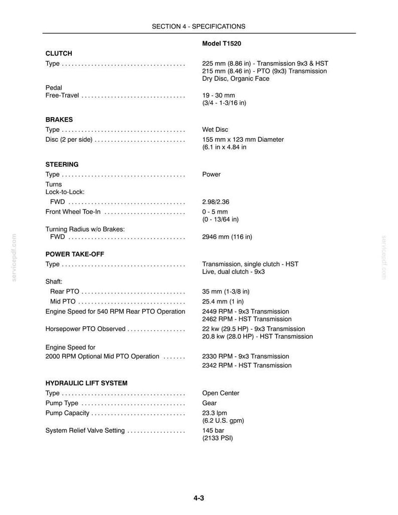 New Holland T1520 Tractor Operator Owners Operation Manual | Instant PDF Download image 10