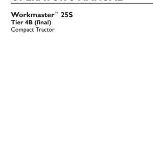 May include: An operator's manual for a New Holland Workmaster 25S Tier 4B final compact tractor. The white cover features black text reading Original Instructions, Operator's Manual, and includes part number 51409930 from November 2017.