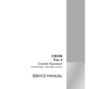 Case Construction CX55B Tier 4 bandgrävmaskin servicemanual PDF bild 3