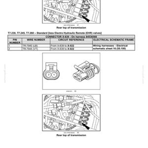 May include: Diagram of electrical systems, harnesses, and connectors. Includes a table with pin numbers, wire numbers, circuit references, and electrical schematic frame information. Also shows connector X-639 and wiring diagrams.