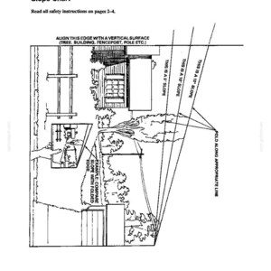 Pode incluir: Uma p&aacute;gina de documento em preto e branco com um gr&aacute;fico de inclina&ccedil;&atilde;o que inclui instru&ccedil;&otilde;es para alinhar a borda com uma superf&iacute;cie vertical. Mostra linhas para inclina&ccedil;&otilde;es de 5, 10 e 15 graus e instru&ccedil;&otilde;es para dobrar na linha.