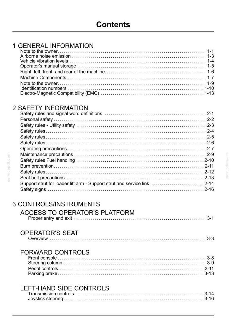 Puede incluir: Un documento blanco titulado "Contenido" que detalla secciones como "Informaci&oacute;n general", "Informaci&oacute;n de seguridad" y "Controles/Instrumentos". El manual incluye n&uacute;meros de p&aacute;gina y t&iacute;tulos de secci&oacute;n.