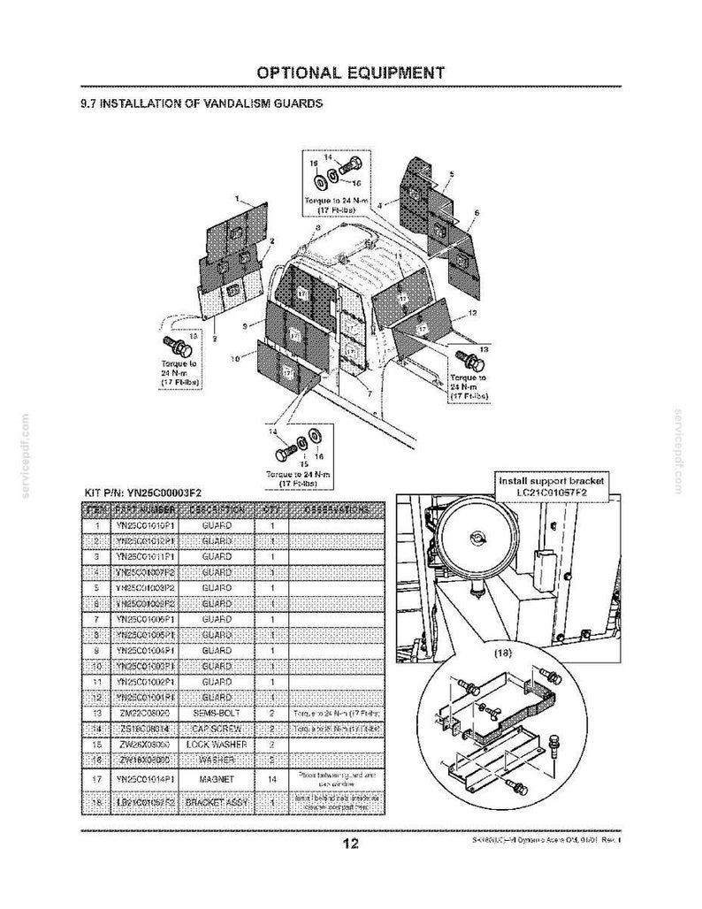 Manual de servicio y reparación para la excavadora hidráulica Kobelco SK480LC / Descarga instantánea en PDF imagen 10