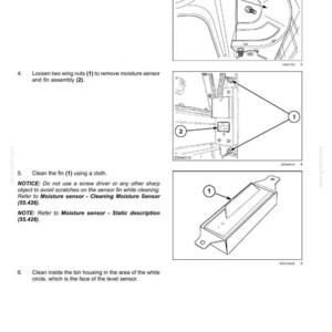 May include: Diagram of an electrical system, showing steps for maintenance. Includes close-up illustrations of components like wing nuts, moisture sensors, and fin assemblies. Text instructions are also included.