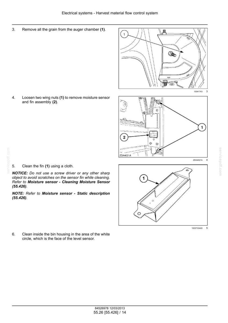 May include: Diagram of an electrical system, showing steps for maintenance. Includes close-up illustrations of components like wing nuts, moisture sensors, and fin assemblies. Text instructions are also included.