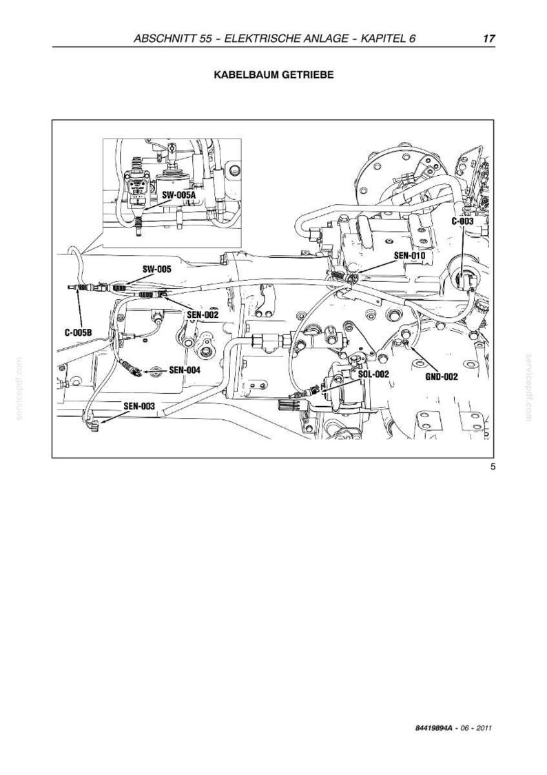 Steyr Kompakt 4055 S, Kompakt 4065 S Traktoren Wartungshandbuch Reparatur Werkstatthandbuch / Descargar PDF imagen 7