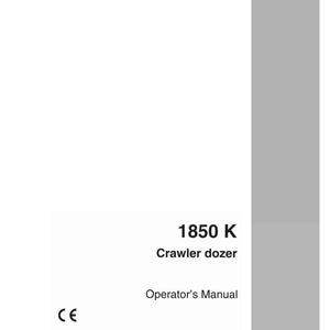 May include: White and gray document with the text "1850 K Crawler dozer Operator's Manual" and the CE symbol. The Case logo is in the bottom right corner.