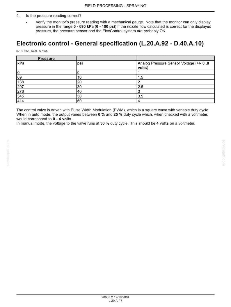Flexi-Coil 67, 67XL Sprayer Service Repair Workshop Manual | Instant PDF Download image 7