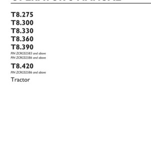 New Holland T8.275, T8.300, T8.330, T8.360, T8.390, T8.420 Tractor Operator Owners Operation Manual | Instant Pdf Download image 3