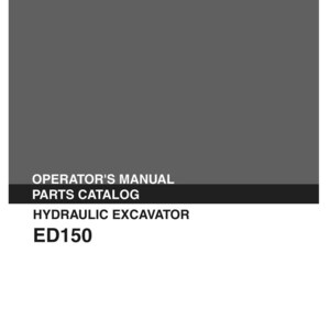 Kobelco ED150 Hydraulic Excavator Operator Owners Operation Manual | Instant PDF Download image 2