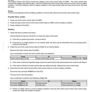 Puede incluir: Documento t&eacute;cnico que detalla los c&oacute;digos de falla para sistemas el&eacute;ctricos, espec&iacute;ficamente el 27426 (DTC 6B22) - cortocircuito del circuito del controlador de bajo lado del rel&eacute; del motor de arranque a la bater&iacute;a. Incluye contexto, causas, modos de falla y soluciones.