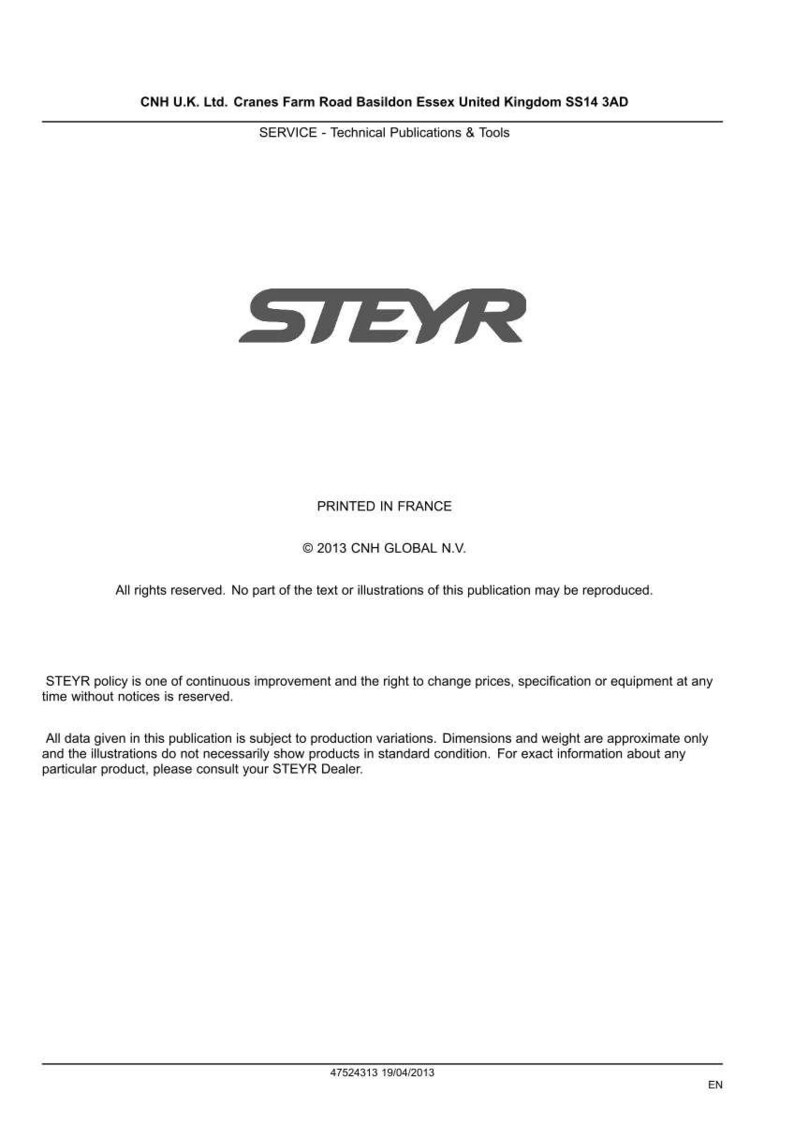 Steyr Cvt 6170, Cvt 6185, Cvt 6205, CVT 6215, CVT 6230 Tractor Service Repair Workshop Manual | Instant PDF Download | Market: Europe image 5