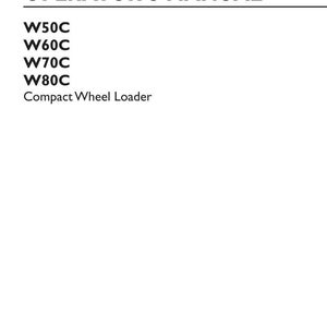 K&ouml;nnte beinhalten: Ein originales Bedienungshandbuch f&uuml;r New Holland Construction Kompakt-Radlader der Modelle W50C, W60C, W70C und W80C. Das wei&szlig;e Deckblatt enth&auml;lt schwarzen Text, das New Holland Construction Logo, die Teilenummer 47961312 und das Datum Dezember 2015.