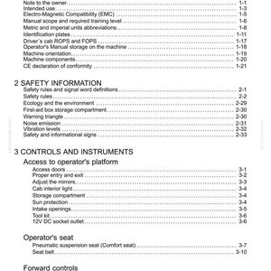 Puede incluir: Una p&aacute;gina de contenido de manual, con t&iacute;tulos como "Informaci&oacute;n general", "Seguridad" y "Controles e instrumentos". El texto es negro sobre fondo blanco. Incluye reglas de seguridad.