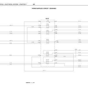 May include: A technical electrical schematic titled SECTION 55 - ELECTRICAL SYSTEM - CHAPTER 7 101, POWER SUPPLIES 2 CIRCUIT - DIAGRAM 8. The black and white diagram displays various numbered connections, relay components labeled MOD-2S, and circuit paths.