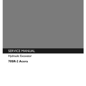 Kobelco 70SR-2 Acera hydraulische graafmachine service reparatie werkplaatshandboek | Directe pdf-download afbeelding 2